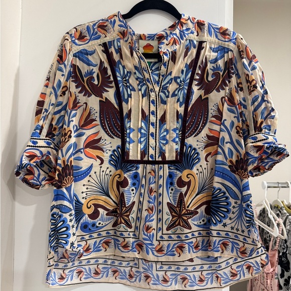 Farm Rio: Sand Nature Land Blouse - Picture 3 of 12